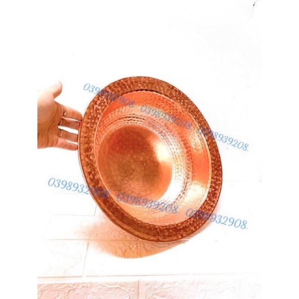 CHẬU ĐỒNG ĐỎ 36  CM CHẤT LIỆU BẰNG ĐỒNG ĐỎ 💯