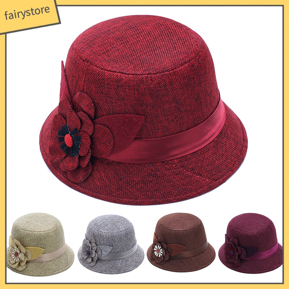 Mũ Rộng Vành Màu Trơn Thanh Lịch Cho Nữ