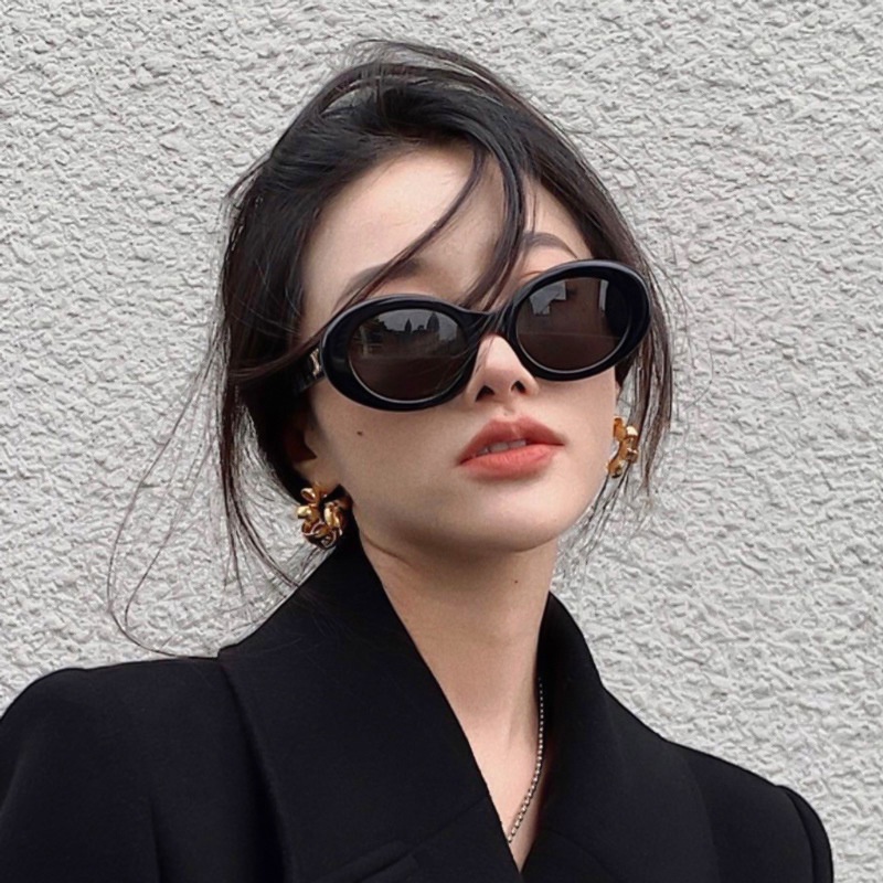 (AIMURUSI) COD Kính Mát Gọng Oval Chống Tia Uv Thời Trang Cho Nữ