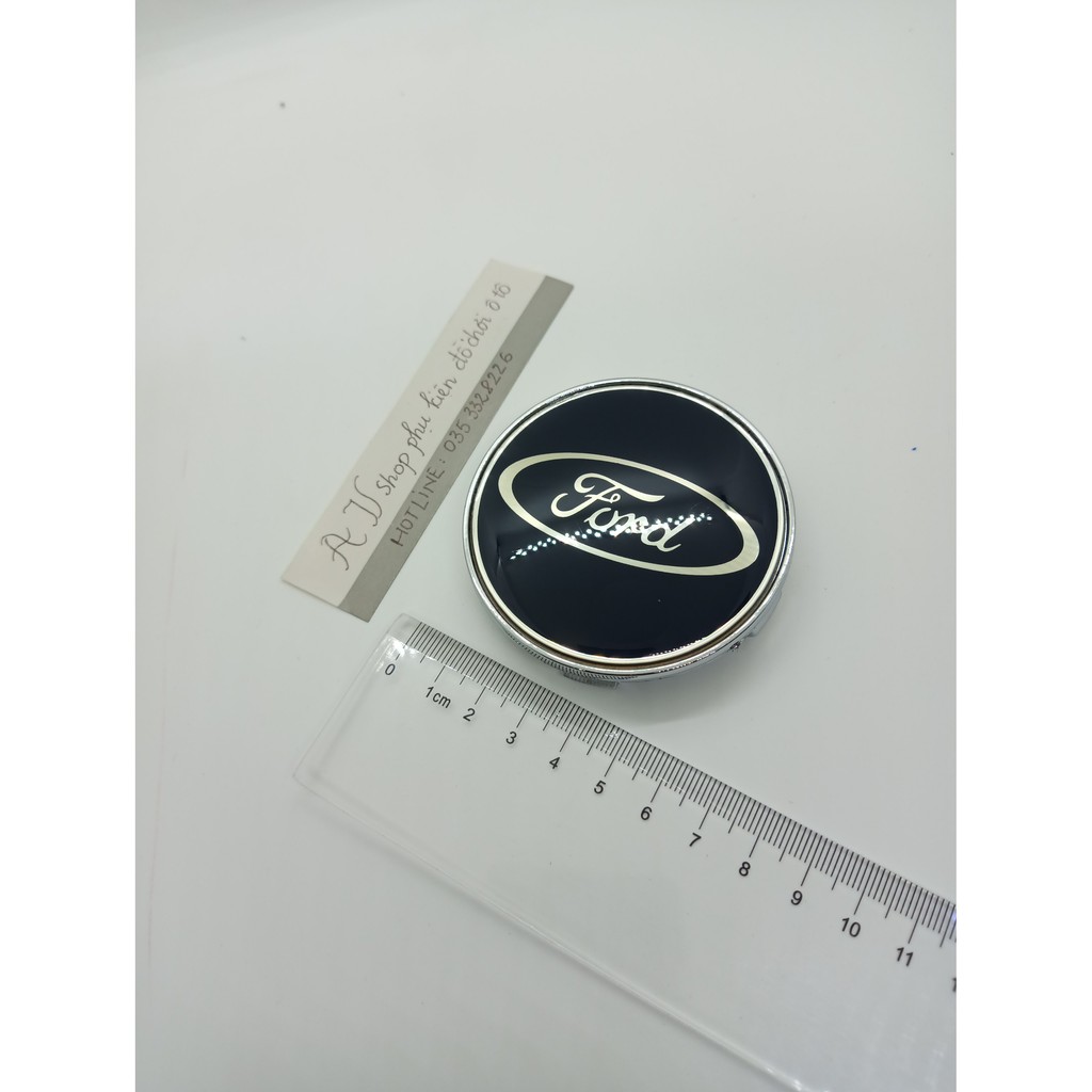 Logo chụp mâm, ốp lazang bánh xe ô tô cao cấp Ford 68mm: Đường kính 68mm