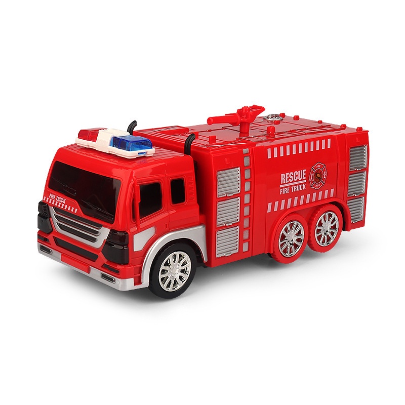 Bộ Xe Cứu Hỏa Biến Hình Robot Nhạc Đèn Bằng Nhựa Cao Cấp Mẫu Mới Cho Bé