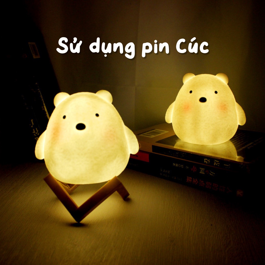 Đèn thú siêu dễ thương trang trí chuồng hamster dùng pin Cúc