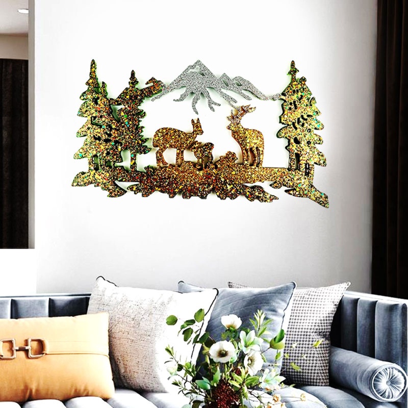 Sa Khuôn Silicon Làm Đồ Trang Sức Treo Tường DIY Hình Hươu Xinh Xắn