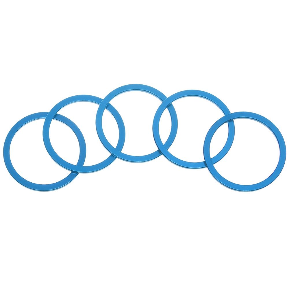 Set 5 Vòng Đệm Trục Giữa Xe Đạp 1~2.5mm Bằng Hợp Kim Nhôm Nhiều Màu Chất Lượng Cao