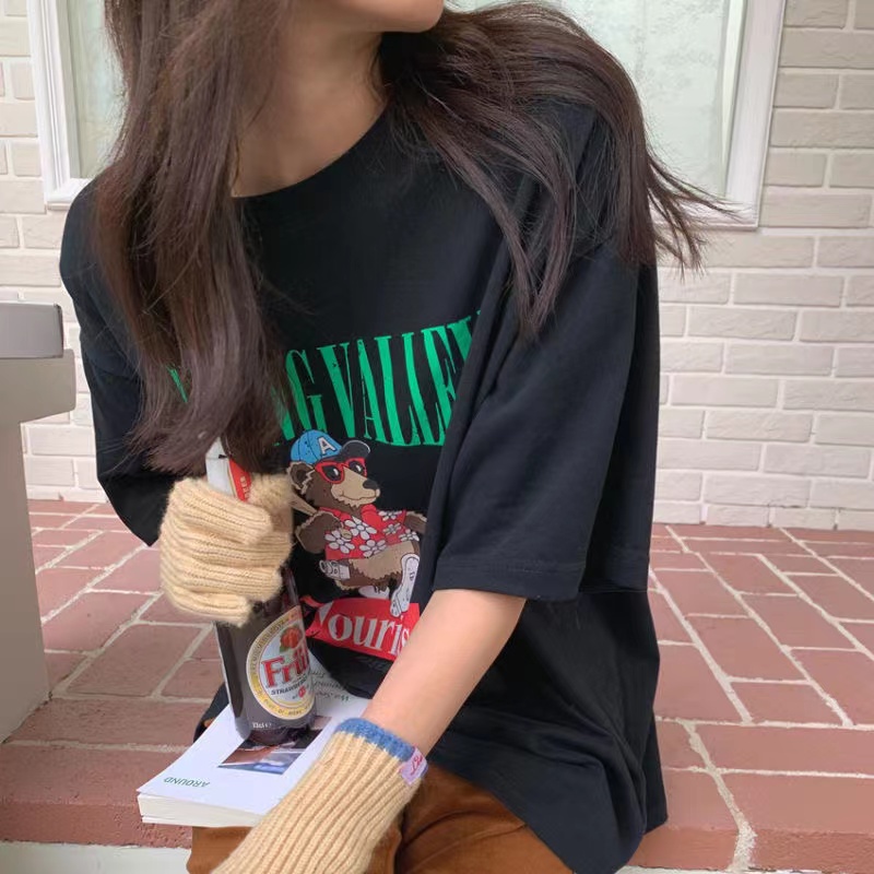 NRVP Áo Thun Tay Ngắn Cổ Tròn Thời Trang Mùa Hè Phong Cách Hàn Quốc Mới