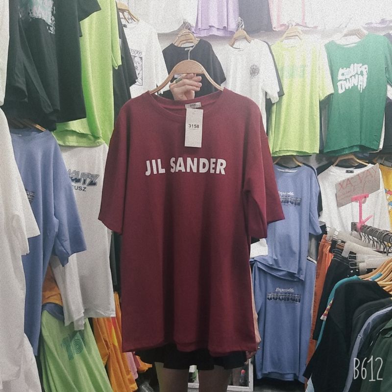 Áo phông 3158,áo thun tay lỡ from rộng chất cottong in hình JIL SANDER