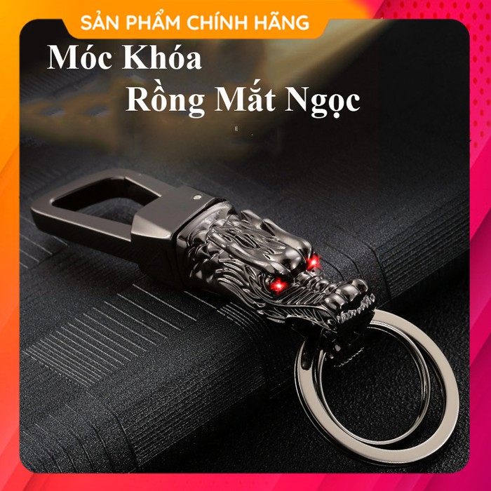 {Hàng Chất Giá Tốt} Móc Treo Chìa Khóa Oto Xe Máy Zobon ZB-8773 Hình Đầu Rồng Mắt Ngọc Cực Chất