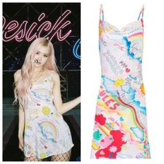 Váy hai dây nhiều màu sắc Rose Blackpink