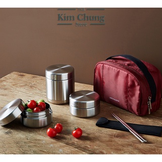 Bộ Hộp Cơm giữ nhiệt Inox 304 Lock&Lock LHC8015 tuyệt đẹp - Hàng chính hãng