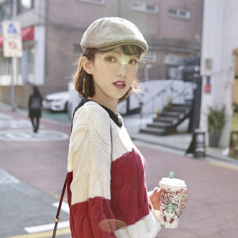 Kính mắt gọng kim loại tròng chống ánh sáng xanh thời trang dành cho cả nam và nữ