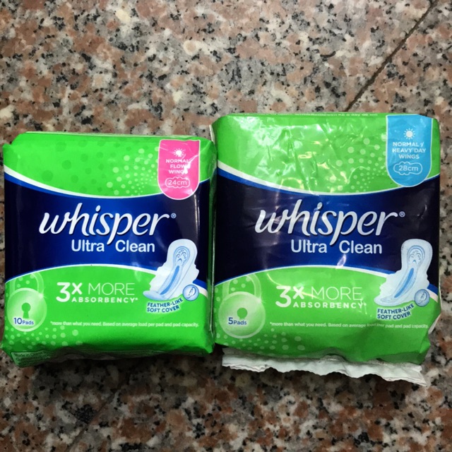 Băng Vệ Sinh Whisper Ngày Bị Có Cánh (Mỏng/ Dày)