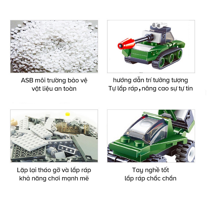 Mô hình lắp ghép BORAMMY TTD125 bằng nhựa cho bé