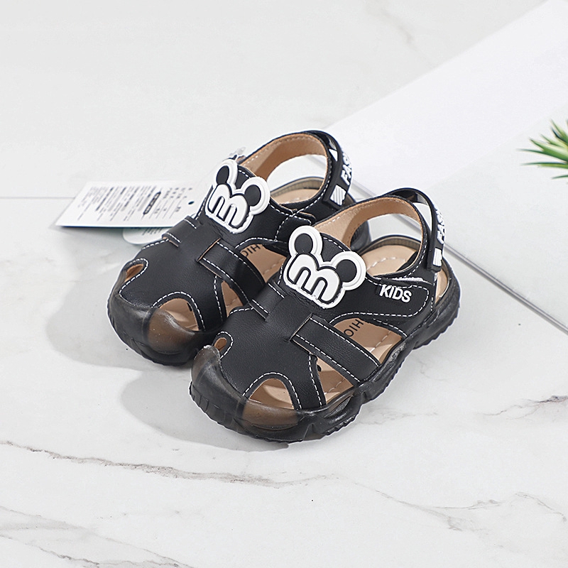 Giày Sandal Da Đế Mềm Cho Bé Trai 0-12 Tuổi