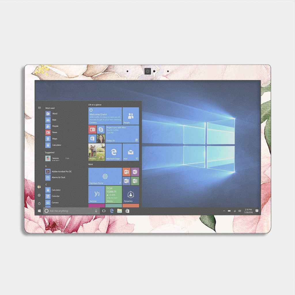 Bộ skin dán laptop mẫu Floral / Có mẫu decal dán cho tất cả các hãng máy tính