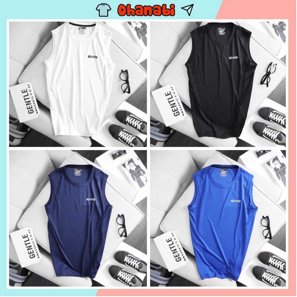 Áo thun ba lỗ tanktop nam nữ sát nách form rộng vải thun lạnh mềm mịn thoáng mát co dãn thỏa mái đẹp cao cấp OHANABI