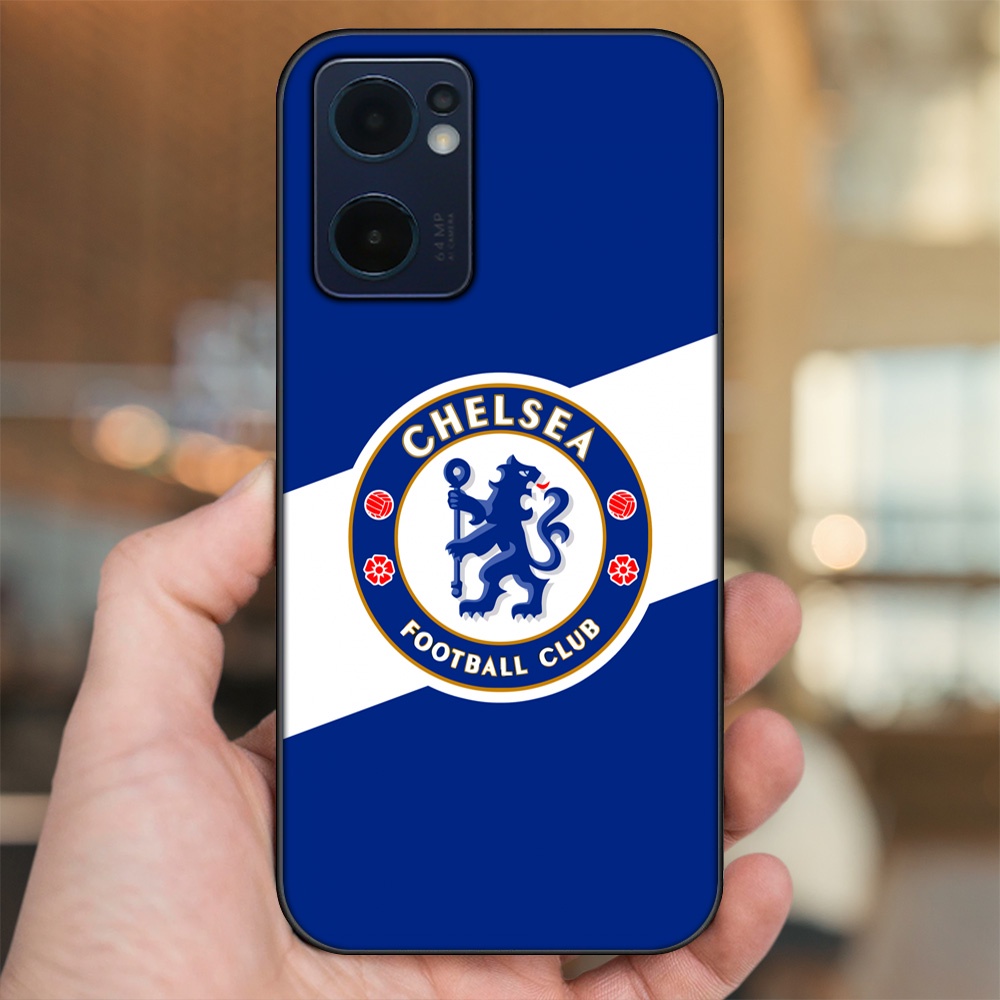 Ốp lưng Oppo Reno 7 5G viền đen in hình Chelsea FC