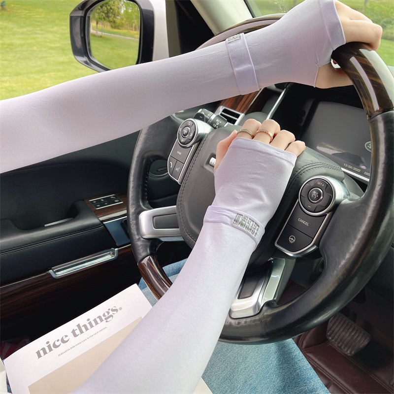 Găng tay dài chống nắng màu trơn chất lượng cao thời trang mùa hè cho nam và nữ