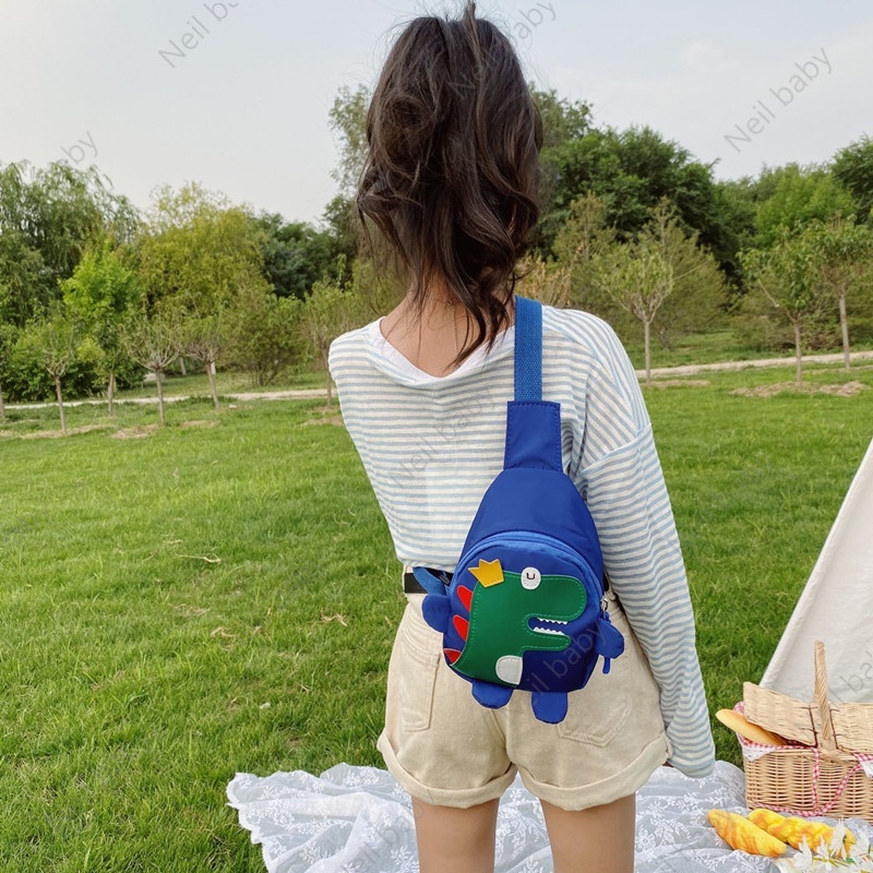 【Neil Baby】túi Đeo Ba Lô Nylon Hình Khủng Long Cho Bé | Túi Dino Dễ Thương Cho Trẻ Em | Trẻ Em Mầm Non &amp; Túi Mẫu Giáo