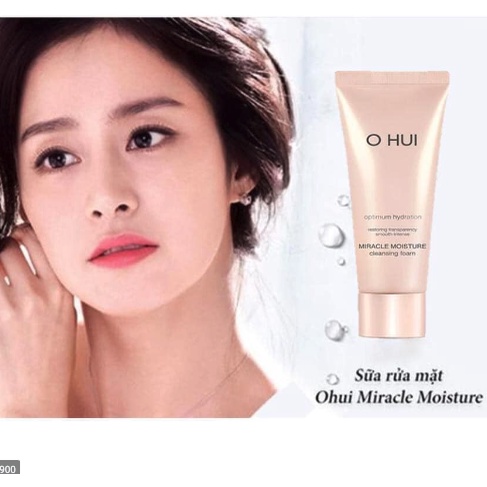 Sữa rửa mặt ohui hồng Miracle Moisture Cleansing Foam 25ml