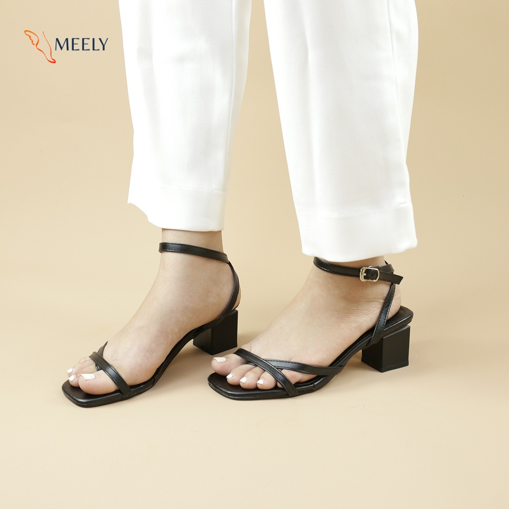 Giày Sandal Cao Gót Nữ 5P Quai Đan Chéo Mảnh Mix Nhiều Màu 5cm MEELY - K232