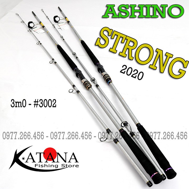 Cần câu bạo lực Ashino Strong 2020 - Pad máy mới - Khoen Fuji - Tải cá 36kg. 3m0 3m15