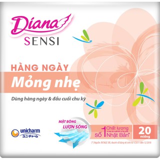 Combo 6 gói BVS Hàng ngày Diana siêu thấm