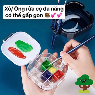 Xô / Ống rửa cọ đa năng có thể gấp gọn 🐻💕 màu sắc giao ngẫu nhiên