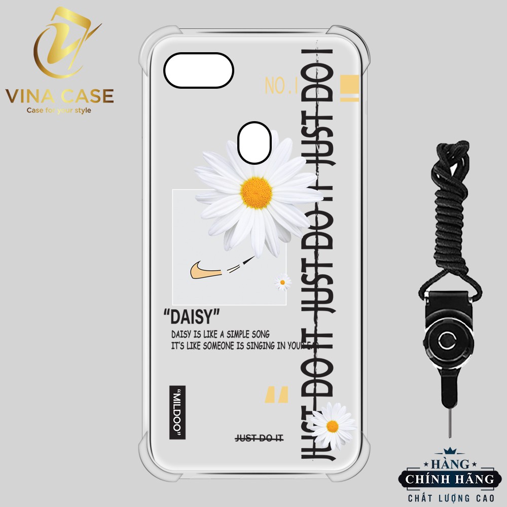 Ốp lưng OPPO A5S-F9-A7 2018 Hoa Cúc Peaceminusone chống sốc trong(sản phẩm có 6 mẫu)-Tặng kèm dây đeo điện thoại