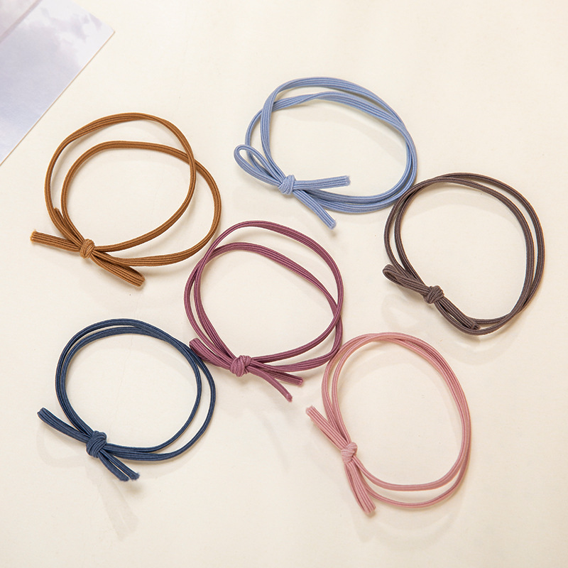 Bộ 6 dây buộc tóc nhiều màu sắc kiểu dáng Hàn Quốc cho nữ