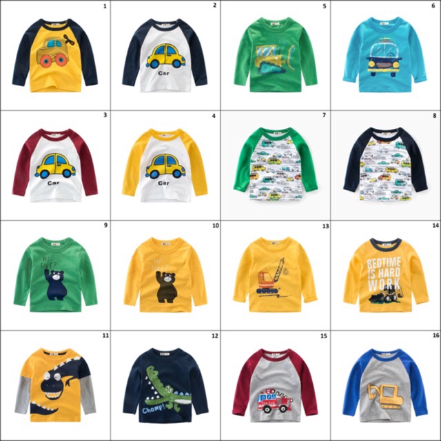 Áo cotton dài tay trẻ em 27Kids bé trai 2-7 tuổi