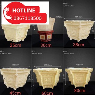 khuôn đúc chậu cảnh  lục giác 30 [chất liệu ABS siêu bền] có lòng trong dễ dàng sử dụng cho người mới bắt đầu
