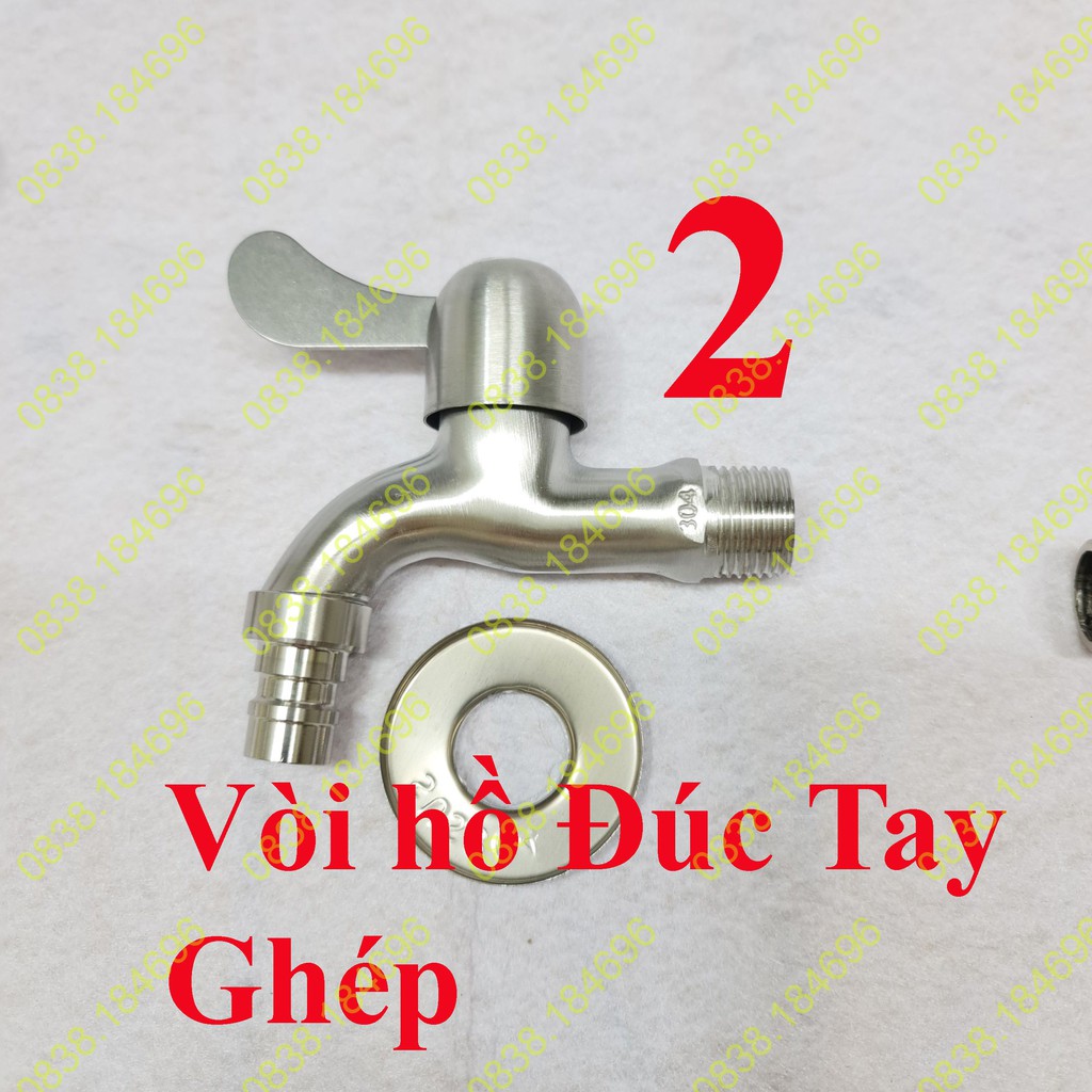 Vòi hồ - vòi máy giặt Inox SUS 304. Vòi Hồ . Vòi Gắn Tường. Vòi Xả xô