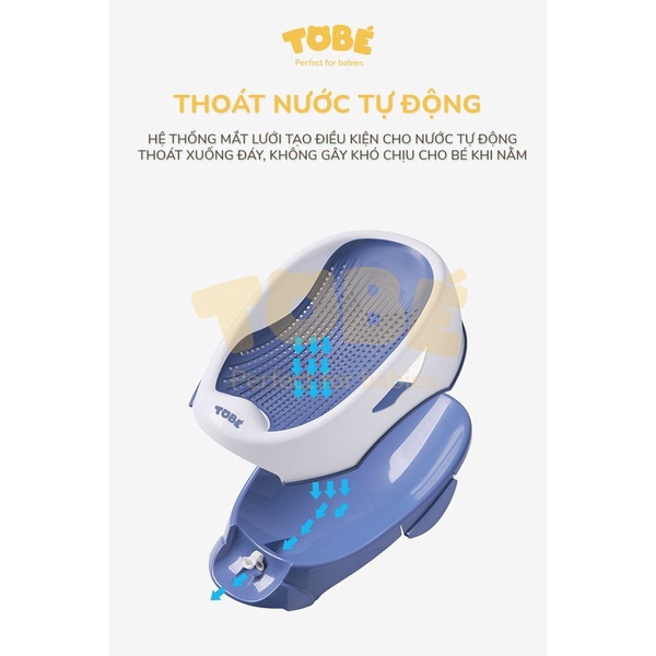 Ghế tắm cao su non BIBA cao cấp tiện lợi hỗ trợ chăm sóc cho bé trai bé gái hàng chính hãng tobe 2100