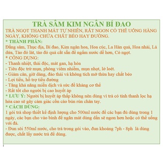 trà thảo mộc sâm bí đao