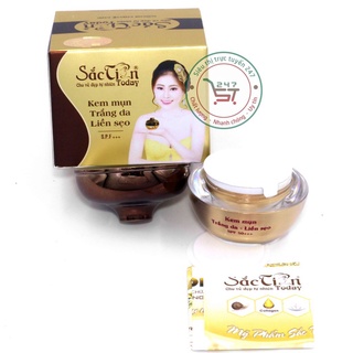Kem Mụn Trắng da liền Sẹo Se khít lỗ chân lông ban ngày và ban đêm Sắc tiên Today (nâu-vàng)