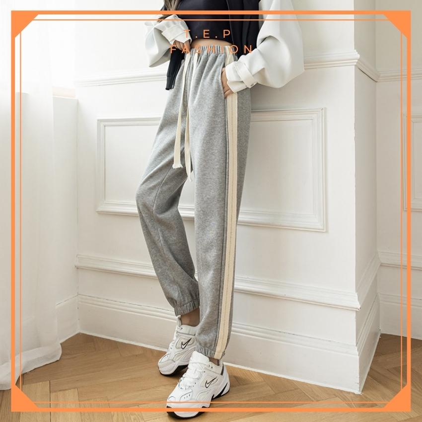 [MẪU MỚI] Quần Jogger Nữ Viền Trắng Dây Bản To Tep Fashion - JG001