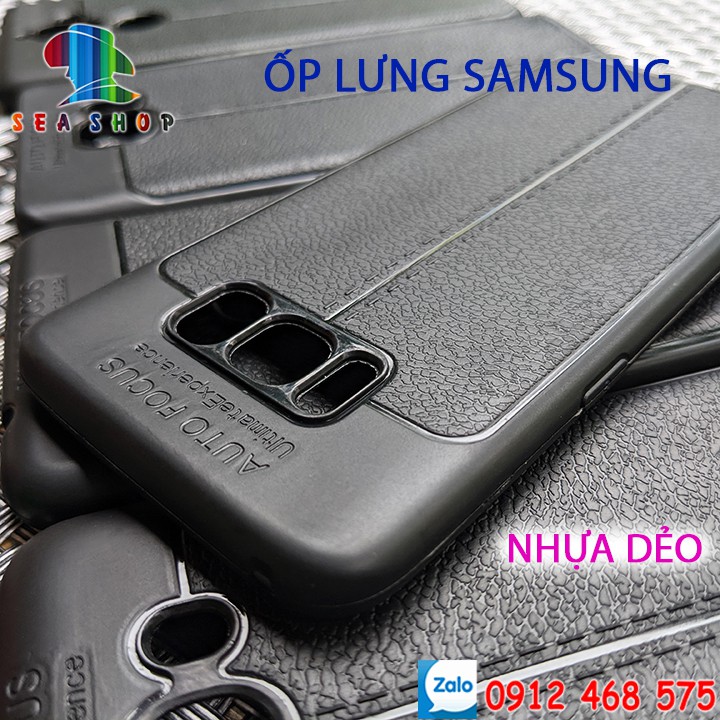 ỐP LƯNG Samsung Note 3, 4, 5, 8, 9, 10 Pro, M20, M30, M30S, C9, A9 Pro, M21, M31, M51 - Nhựa dẻo - vân da (A) - Siêu bền