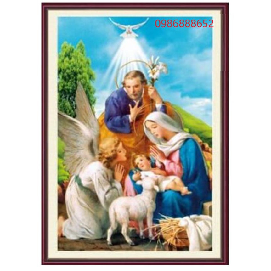 Tranh đá cao cấp ABC ( giá sỉ) Gia Đình Thánh Gia VS099 53 x 76 cm