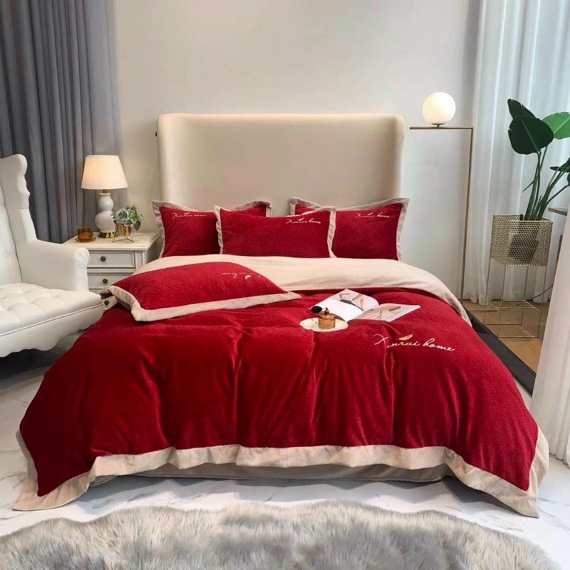 set chăn ga nỉ italy