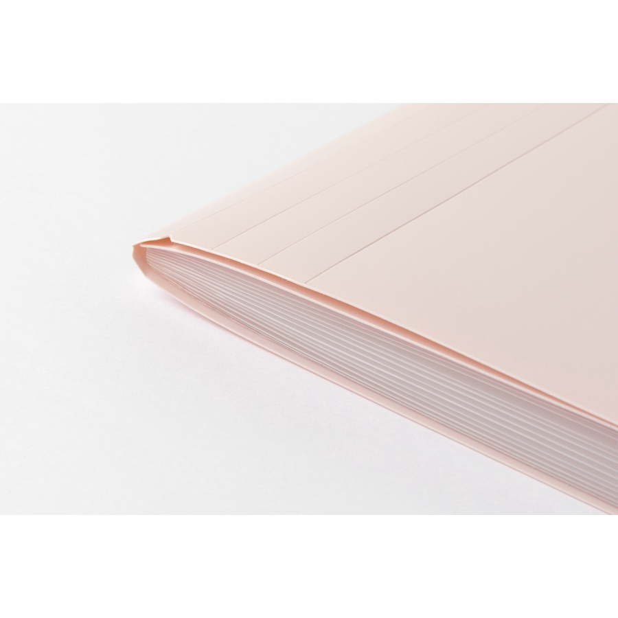 Túi Đựng Tài Liệu ARTBOX Hàn Quốc 12 Ngăn Màu Hồng Pastel Với Nút Đóng Dây Chun Tiện Lợi