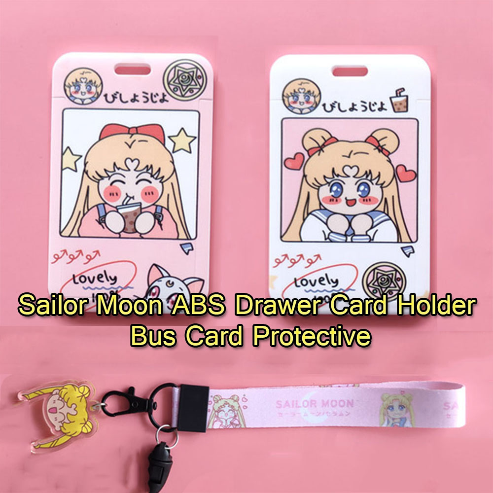 SAILOR MOON Túi Đựng Thẻ Có Móc Khóa Hình Thủy Thủ Mặt Trăng Dễ Thương