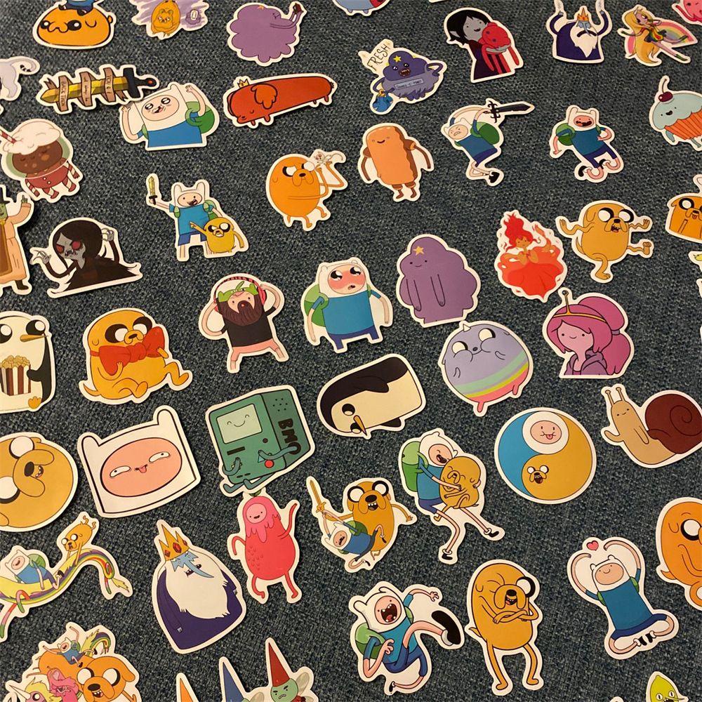 Set 100 Nhãn Dán Hoạt Hình Adventure Time Trang Trí Đa Ứng Dụng