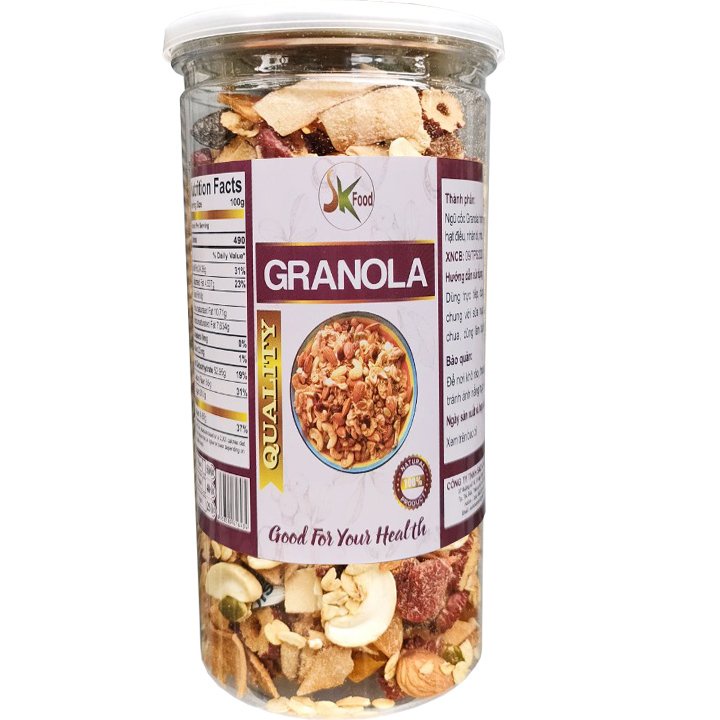 500g Granola ngũ cốc dinh dưỡng giúp ăn kiêng giảm cân hiệu quả SK FOOD