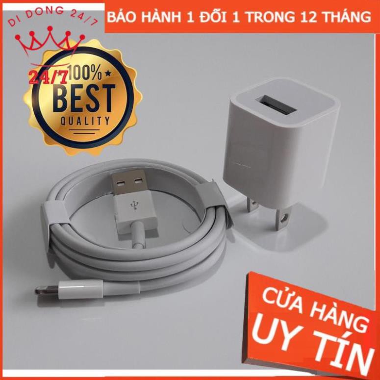 Bộ Củ Cáp Iphone.Dây Sạc Iphone Chính Hãng Không Nóng Máy Dành Cho Dòng Ip 5/6/6s/7/8/X/Xsmax.Bảo hành 12 tháng 1 đổi 1