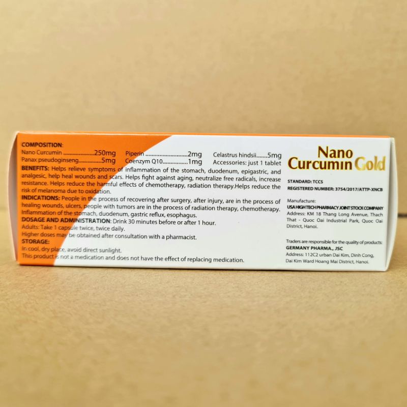 Nano Curcumin Gold Giúp làm giảm các triệu chứng viêm đau dạ dày, tá tràng, thượng vị, hang vị, giúp nhanh lành vết loét