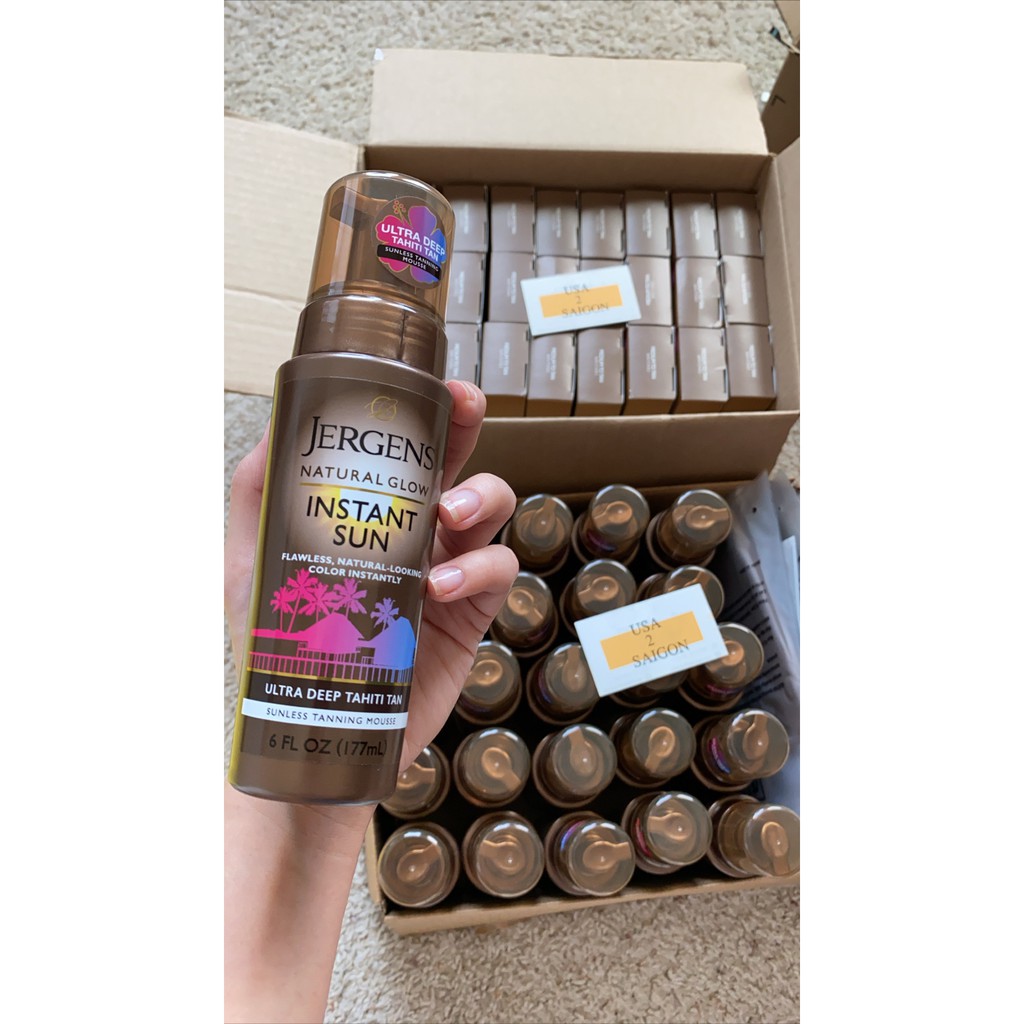 Kem Nhuộm nâu da Jergens Natural Glow Instant Sun Mousse Fake Tanning Self tanning | BigBuy360 - bigbuy360.vn