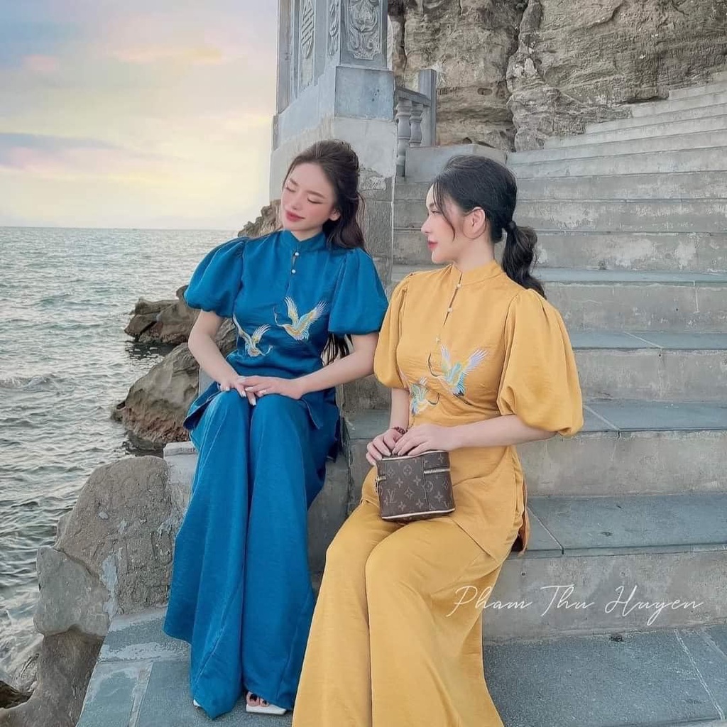 ( HCM ) Mẫu Phật Tử Thêu Hạc Chất Vải Cát Nhung