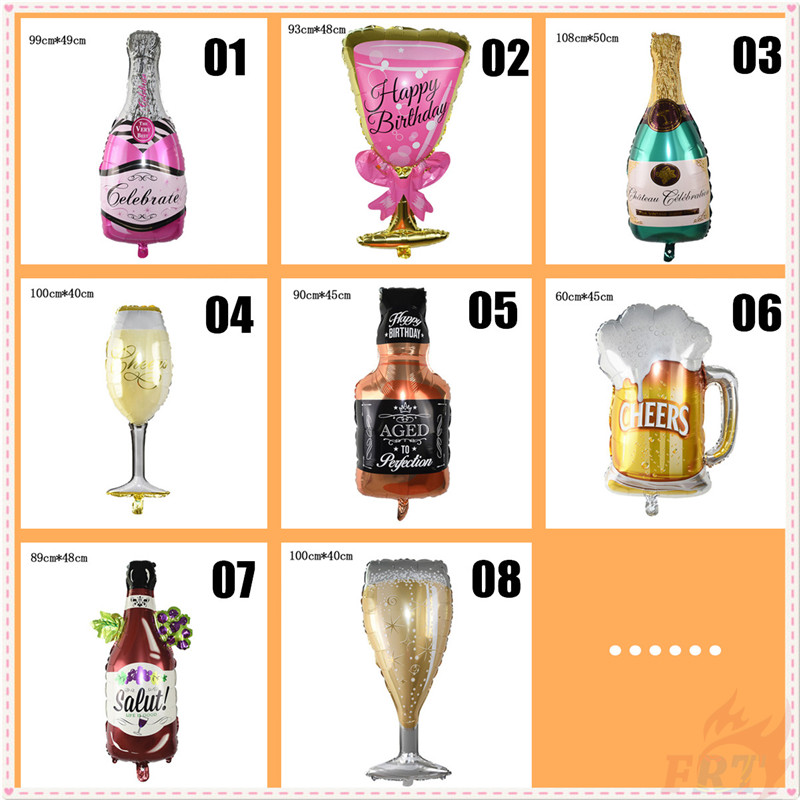 ♦ Trang Trí Tiệc - Bong Bóng ♦ 1 Bong Bóng Trang Trí Chai Rượu Sâm Panh