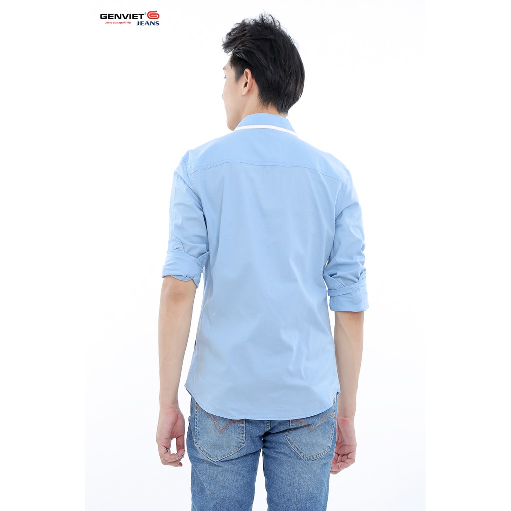 Áo sơ mi dài tay nam T3121C543 GENVIET | BigBuy360 - bigbuy360.vn