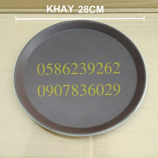 Khay tròn chống trượt, khay tròn phục vụ, mâm tròn chống trượt 28cm